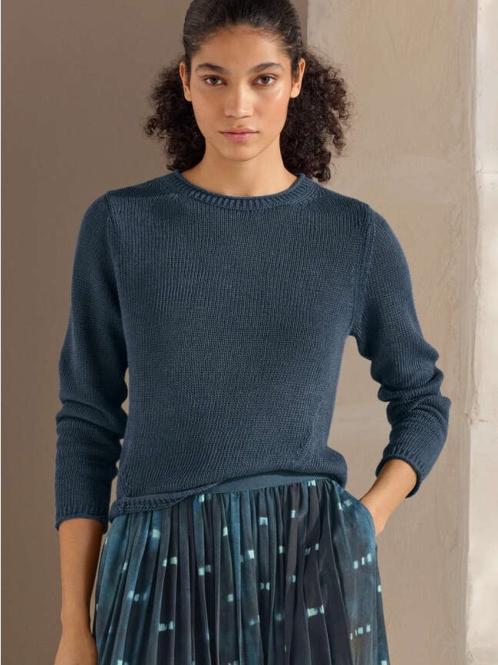 Poetry Linen Crewneck Sweater